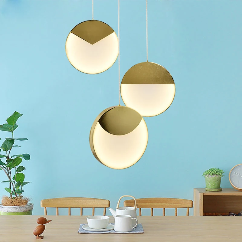 

Postmodern Creative Dining Room Led Pendant light Art Concise Geometry Restaurant Bar Designer Hanging Lights Free Shipping