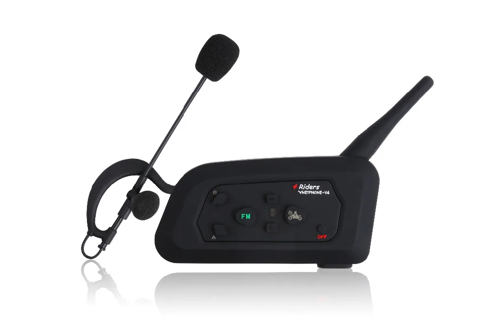 Новый 1200 м Мотоциклетный Bluetooth Шлем Интерком для 4 всадников BT MP3 беспроводной
