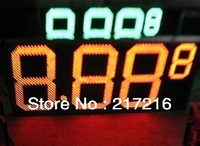 P16 led gas sign price changers oil display for diesel single side 24inches red or amber with remote controller