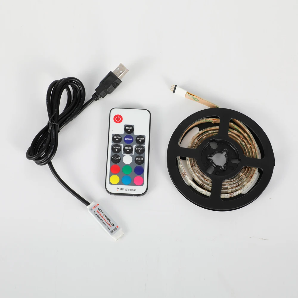 RGB Светодиодные ленты 5 В USB неоновый ТВ фонового освещения лента SMD3528 гибкий
