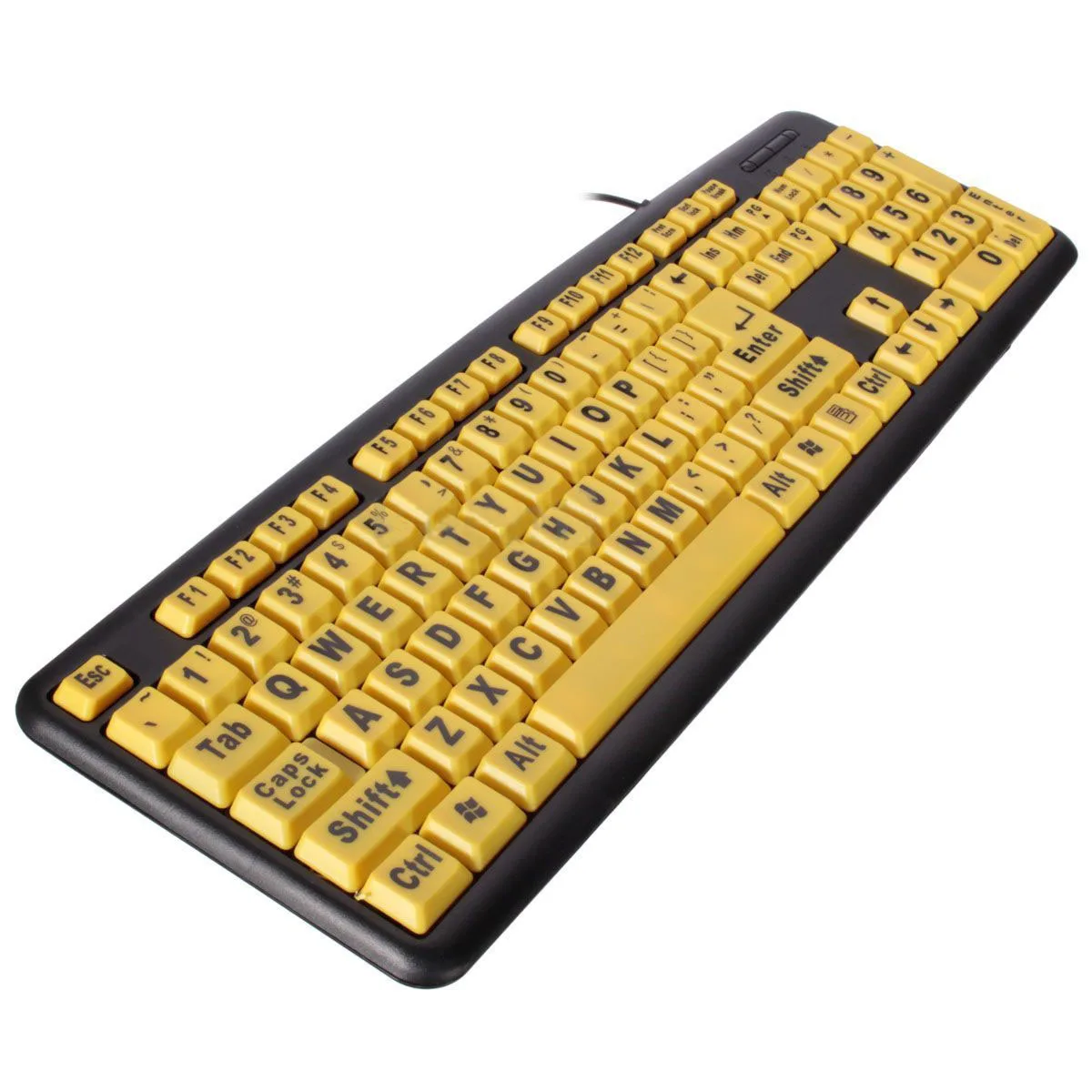 Желтая клавиатура для пожилых людей с большими буквами USB|keyboard keyboard|keyboard yellowyellow