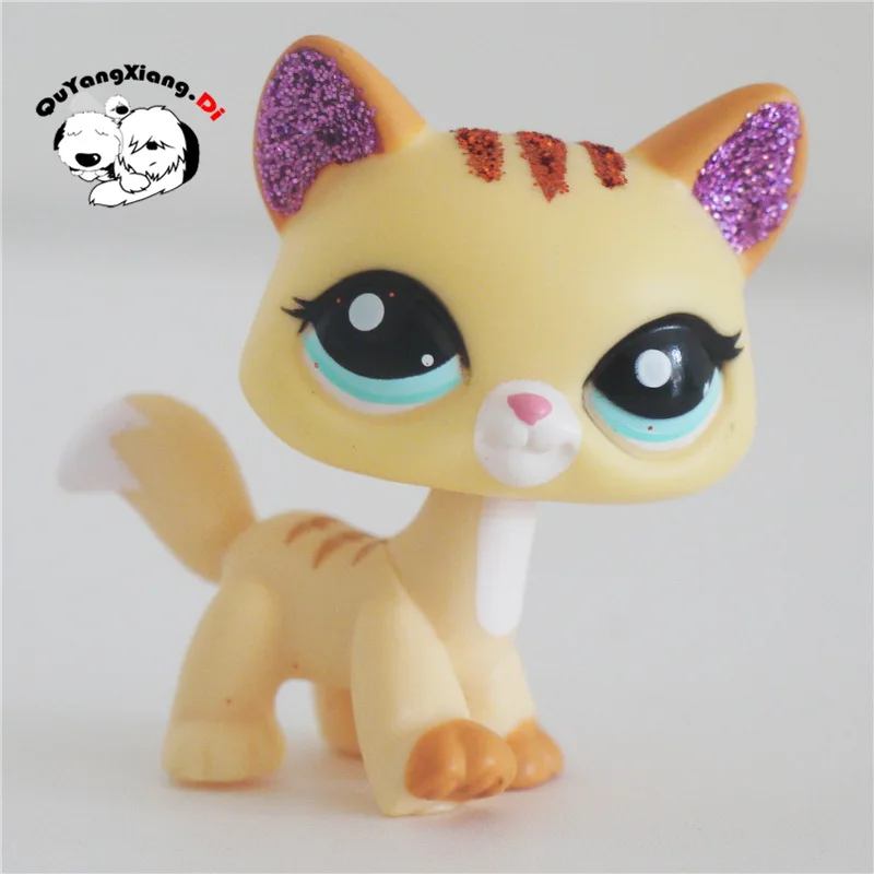 

CWM077 Pet Shop Animal Golden White-gray kitten doll action Figure