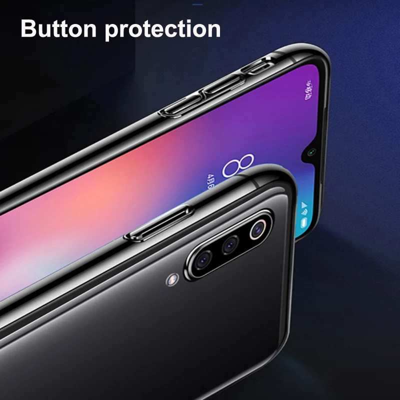 Оригинальный цветной чехол для xiaomi mi 9/ 9 se мягкий силиконовый с гальваническим
