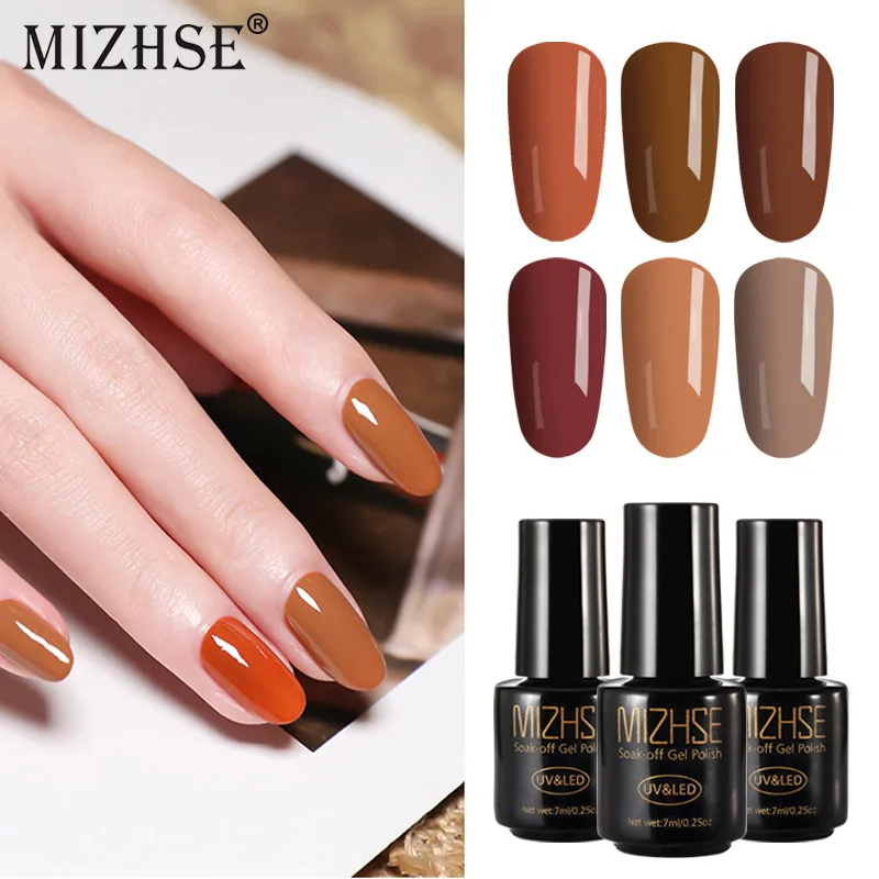 MIZHSE нейл арта 3 шт. Гель лак Esmalte Para Unha переводятся на ногти при помощи Праймер УФ