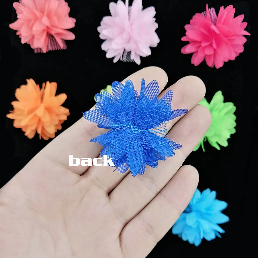 20 шт. 3D кружевной ткани цветы шифон DIY рукоделия кружева и украшения для швейных