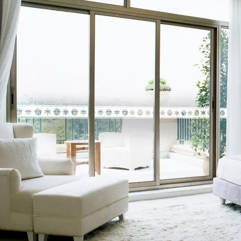 

White Snowflake Lace Wallpaper Borders Self Adhesive Glass Door Window Showcase Stickers Bathroom Kitchen Tile Decoration EZ058