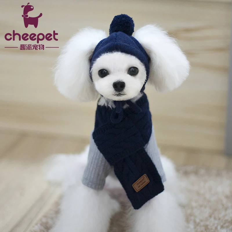 Вязаный зимний красный синий серый Kawaii Pet Ship Store оптовая продажа теплая милая