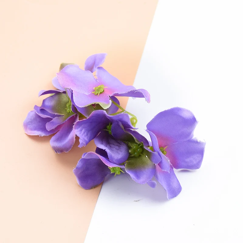 Color 10 6/10 шт. свадебный цветок настенный Шелковый Гортензия искусственные растения декоративный цветочный горшок Скрапбукинг diy Подарочная коробка искусственные цветы - Цвет: Color 10