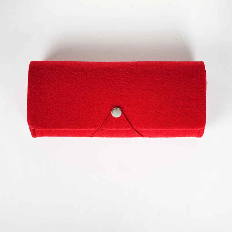 Red short Простой квадратный фетровый тканевый чехол для карандашей для офиса, студентов, чехол для карандашей, s Чехол, Kalem Kutusu, школьные принадлежности, коробка для ручек - Цвет: Red short