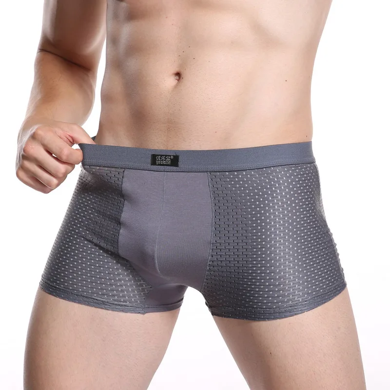 8 шт. мужские трусы боксеры из ледяного шелка супер дышащее Сетчатое Мужское