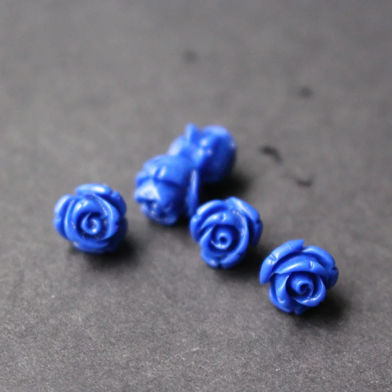 Cobalt blue 20 шт./лот 8 мм коралловые бусины многоцветные кабошон Роза модные бусины для самостоятельного изготовления ювелирных изделий Аксессуары - Цвет: Cobalt blue