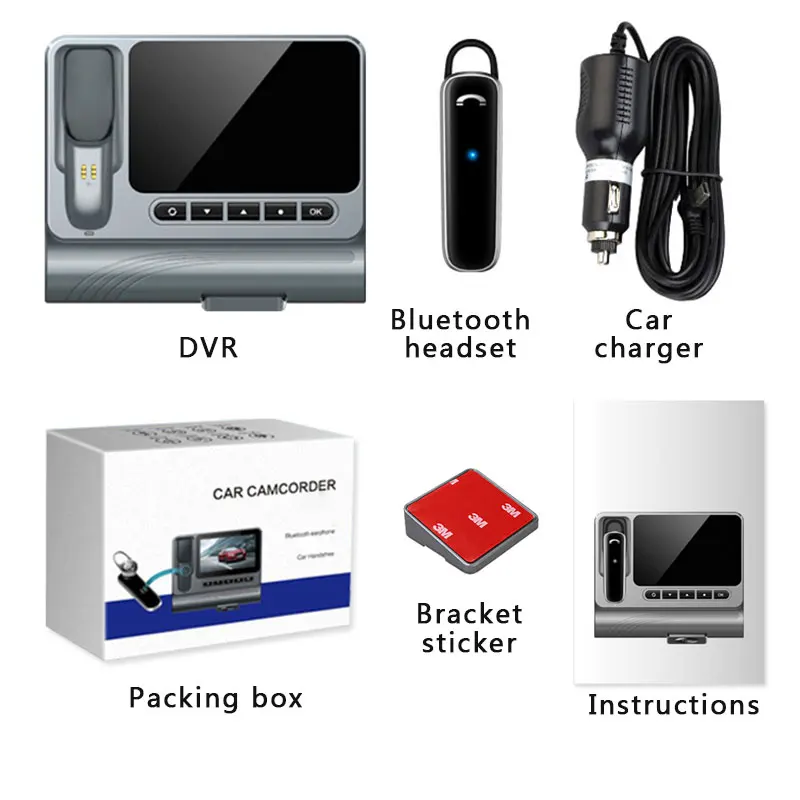 3 &quotHD экран дисплей скрытый вождения рекордер камера видеорегистратор громкой