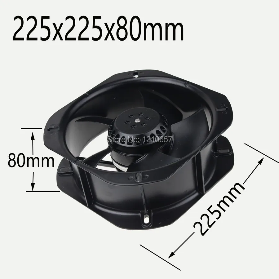 1 Pieces 225x80mm 225mm New Case Cooler 2Wire 220V 240V Air Flow Exhaust AC Cooling Fan | Компьютеры и офис