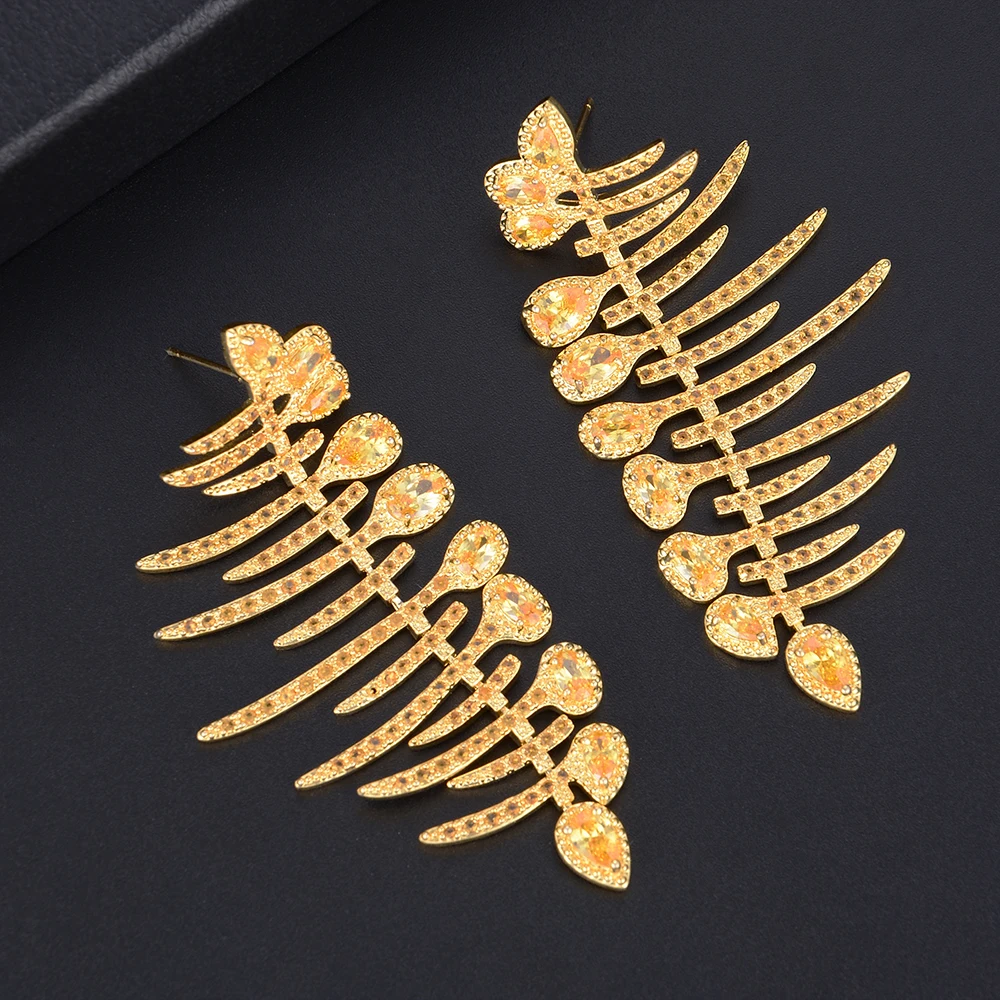 Женские свадебные серьги SISCATHY брендовые с кубическим цирконием модные ювелирные