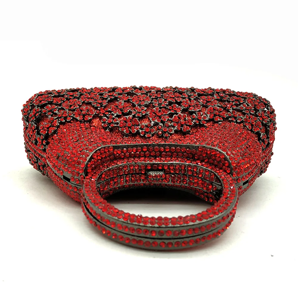 Boutique De FGG, золотой вечерний минодьер, женский клатч с кристаллами, сумочка с верхней ручкой, металлический бриллиант, свадебная сумка, вечерние сумочки для коктейлей