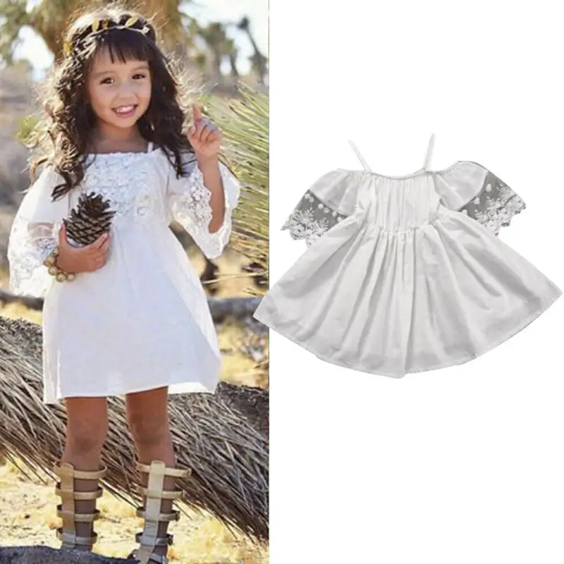Детские Одежда для девочек принцессы вечерние слово кружевным воротником