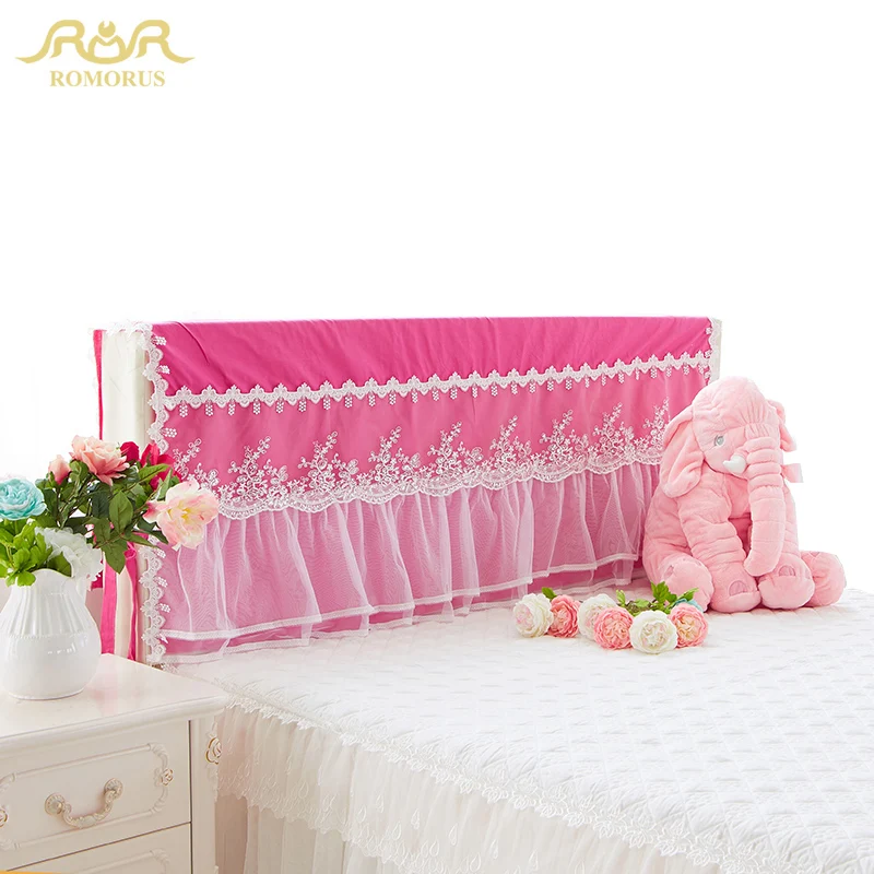 Красивые кружевные розовые наволочки ROMORUS для кровати пылезащитный фиолетовый