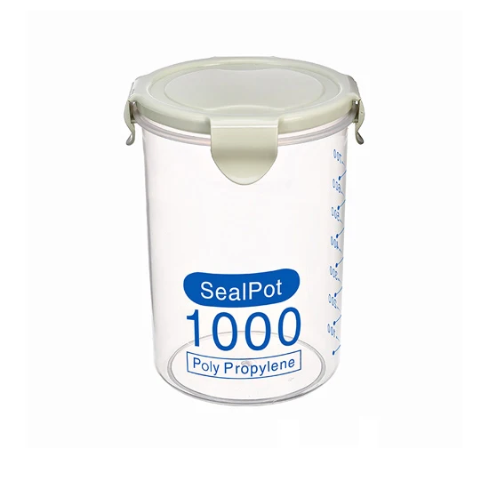1000ML-Green LIYIMENG прозрачная герметичная коробка влагостойкая кухонная коробка для хранения герметичная пластиковая контейнер для свежего горшка - Цвет: 1000ML-Green