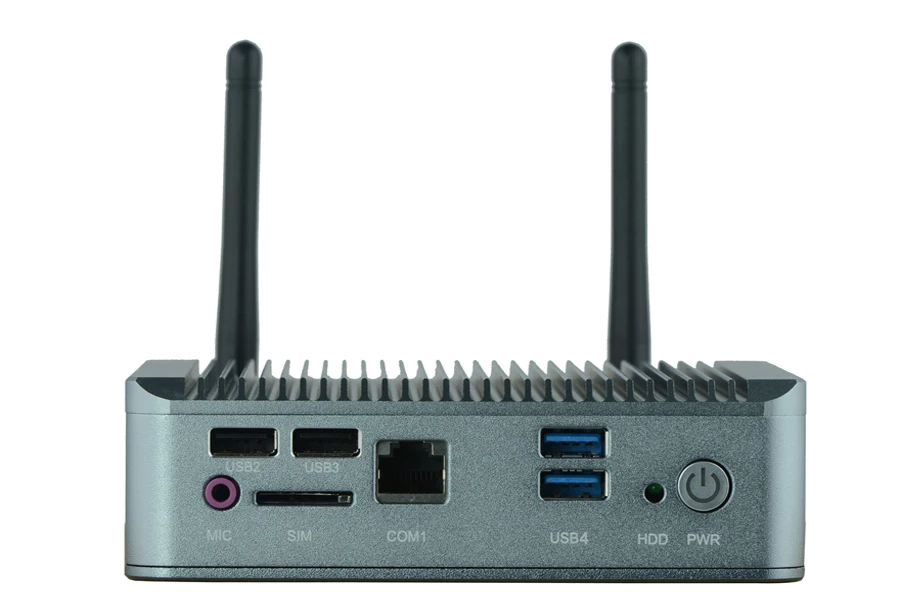 Новая акция 4 ядра безвентиляторный мини-ПК Celeron J1900 Windows 7 2.0 ГГц до 2.42 ГГц настольный компьютер с 2 LAN HDMI VGA WI-FI