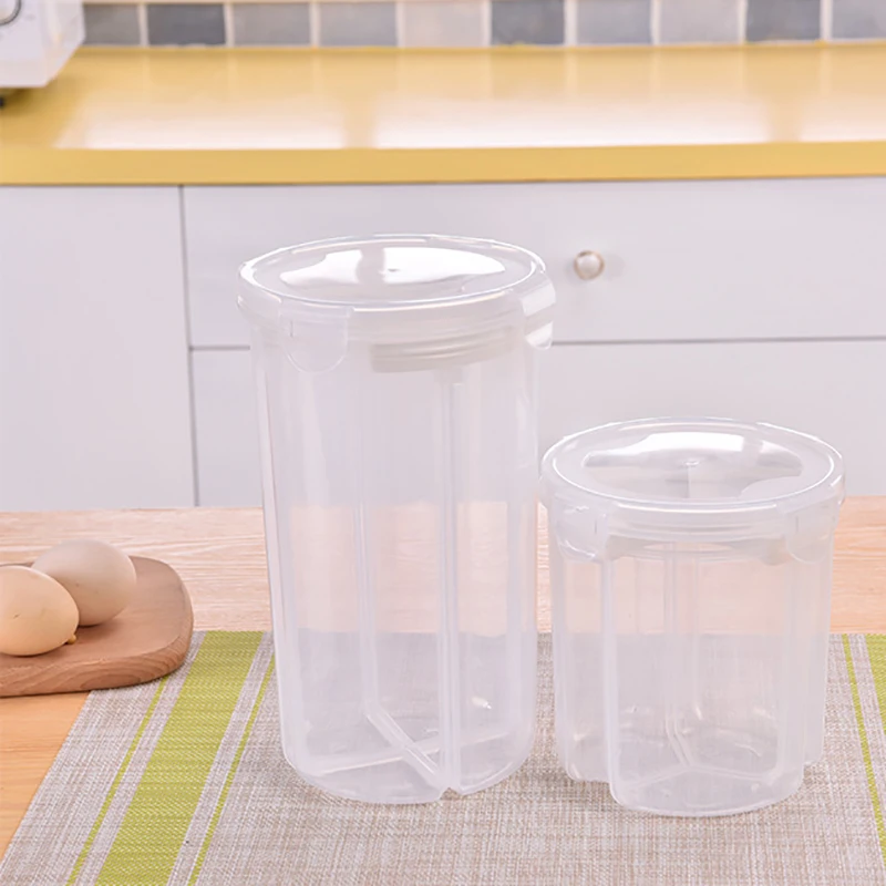 Пластиковый контейнер для хранения пищевых продуктов герметичный зерен Кухонный Контейнер сортировки 1