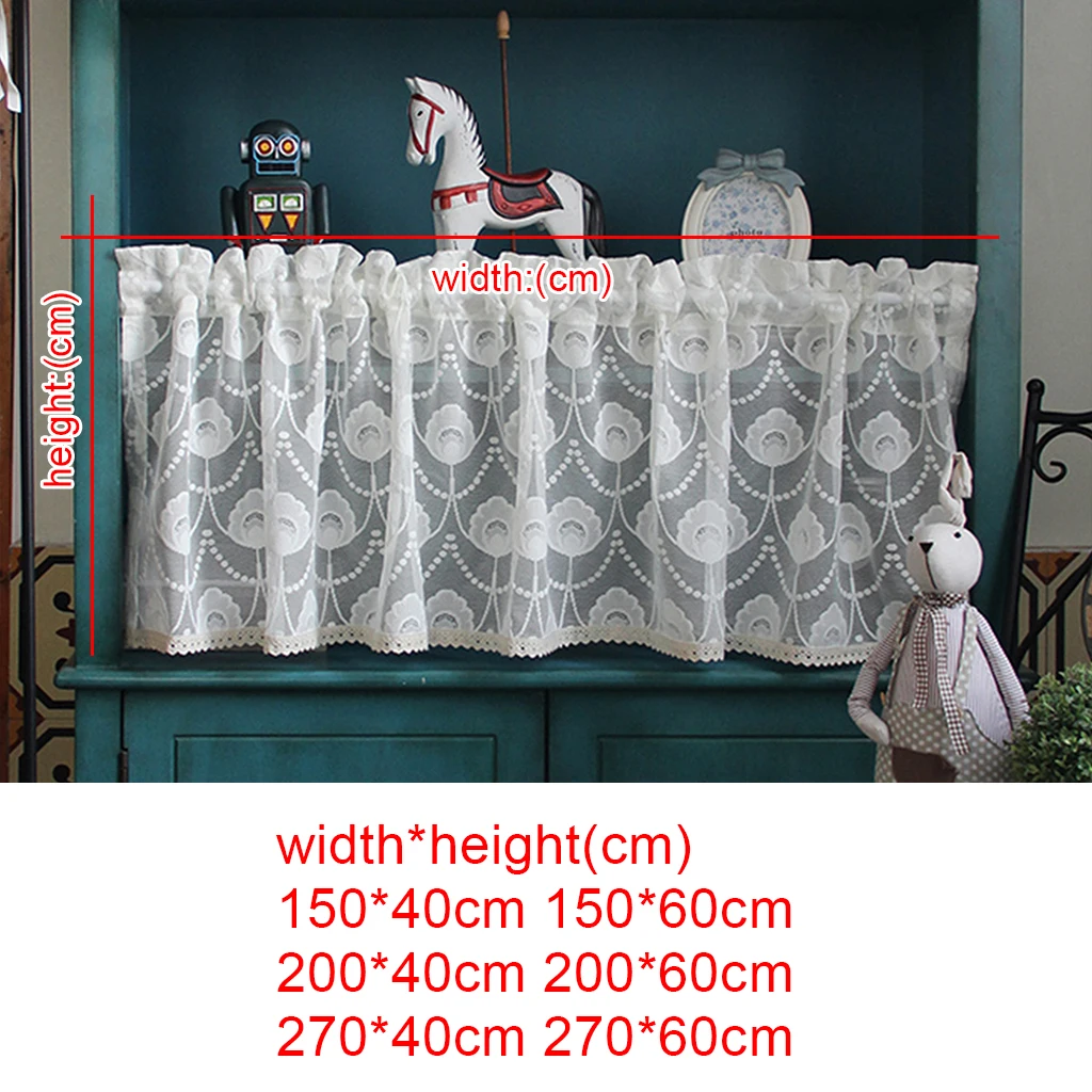 1 шт. модная Цветочная пасторальная занавеска из полиэстера для кухни Маленькая