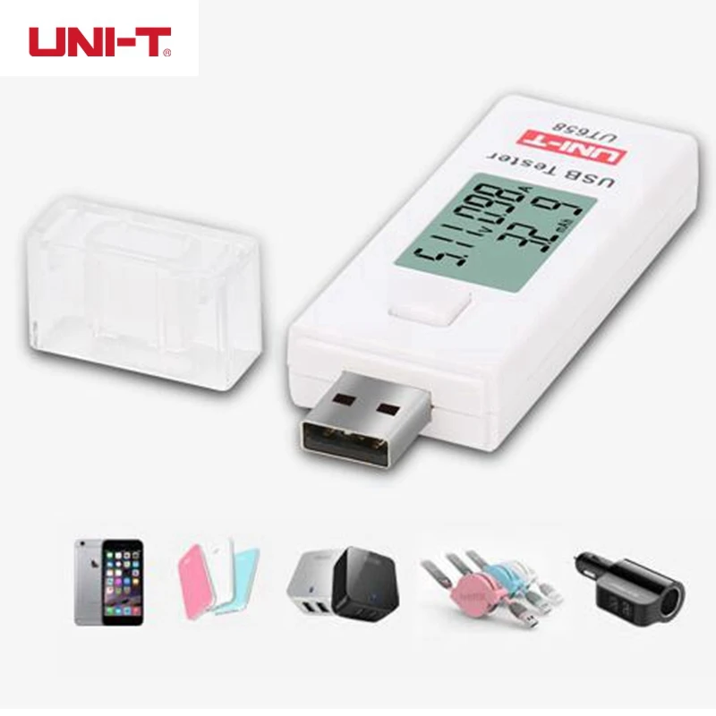 UNI-T UT658 USB Tester Voltmeter Ammeter Digital LCD Voltage Monitor Current Meter Capacity 9V 3A With Backlight | Инструменты