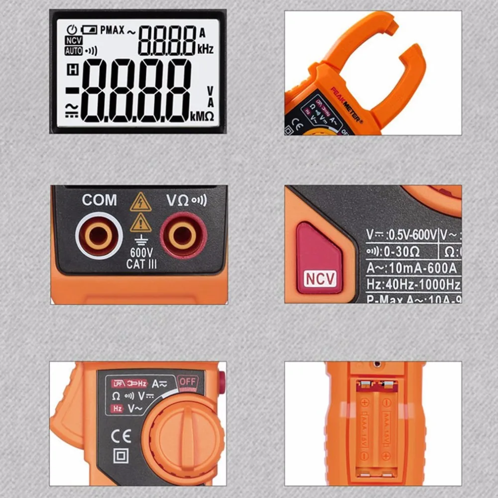 Интеллектуальный Высокоточный антигорящий зажим типа Амперметр электрические