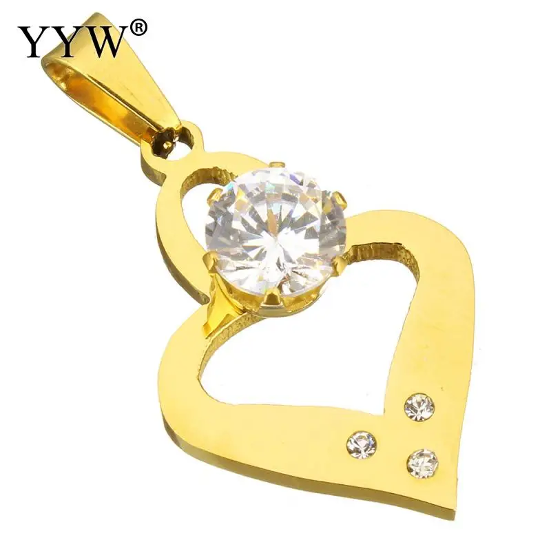 Нержавеющая сталь Ювелирные наборы Кристалл Очаровательная Rhinestone Сердце Серьги