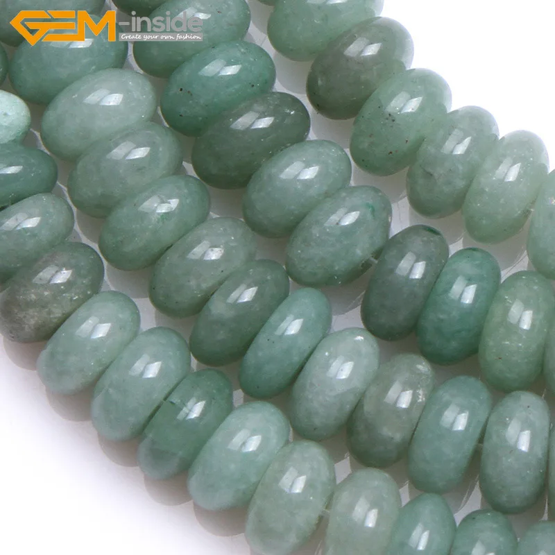 Gem-inside натуральный Heishi бусинки Rondelle разделитель для бусин в форме диска авантюрин