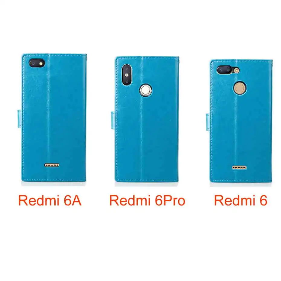 Роскошный флип чехол бумажник для Xiaomi Redmi 6 Pro телефона из искусственной