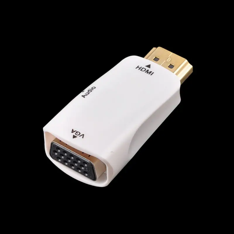Новый лучший портативный HDMI к VGA адаптер 1080P папа Женский конвертер с аудио