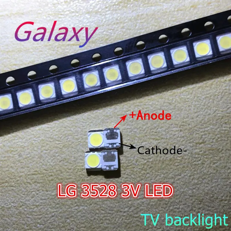 3528 80 шт./лот 2835 3 в SMD светодиодные Бусины 1 Вт LG холодный белый лм для ТВ/ЖК