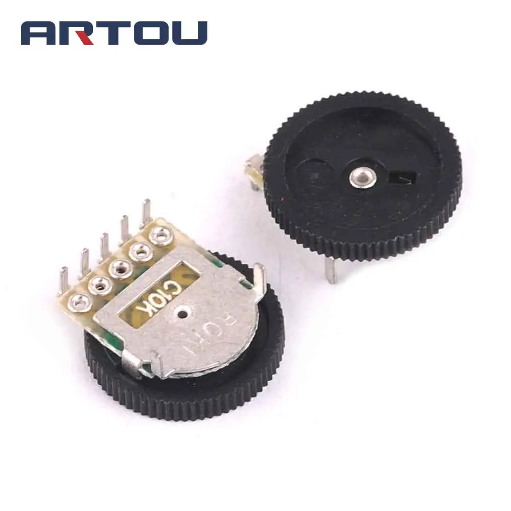 10 шт. 14х2 мм потенциометр для настройки двойной передачи C103 10K 5Pin|dial potentiometer|gear