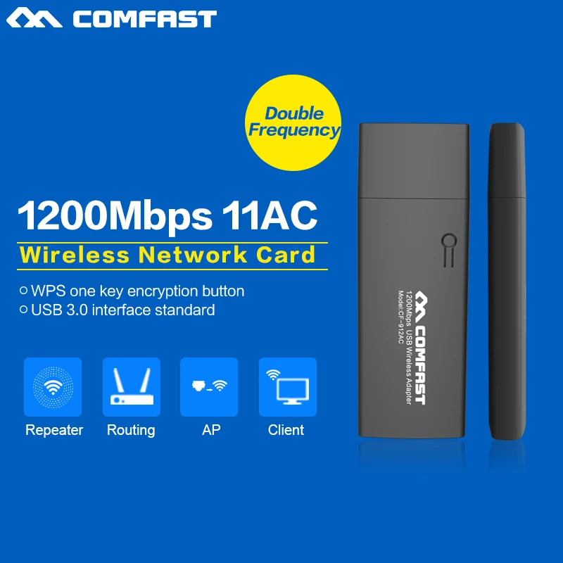 Comfast 600/1200 Мбит/с USB Wifi адаптер двухдиапазонный 802.11ac/b/g/n 2 4 5 ГГц Wi Fi ключ приемник
