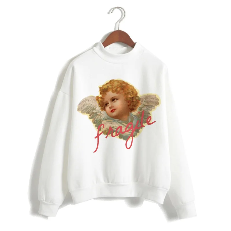Angel Женская толстовка с капюшоном с мультяшным Купидоном harajuku топ с капюшоном обычный круглый вырез корейский Повседневный свитер негабаритный женский