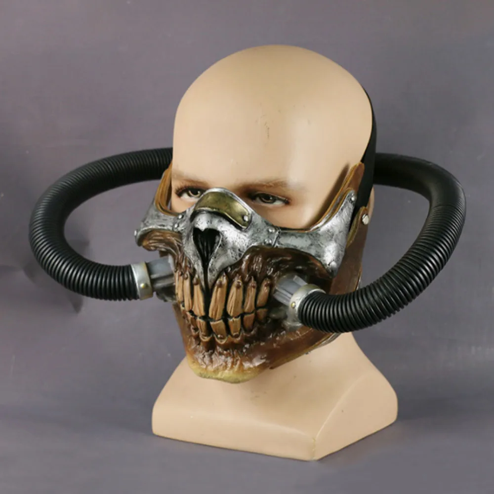 Безумный Макс 4 маска Косплэй Immortan Joe на пол-лица для Хэллоуина противогазы шлемы