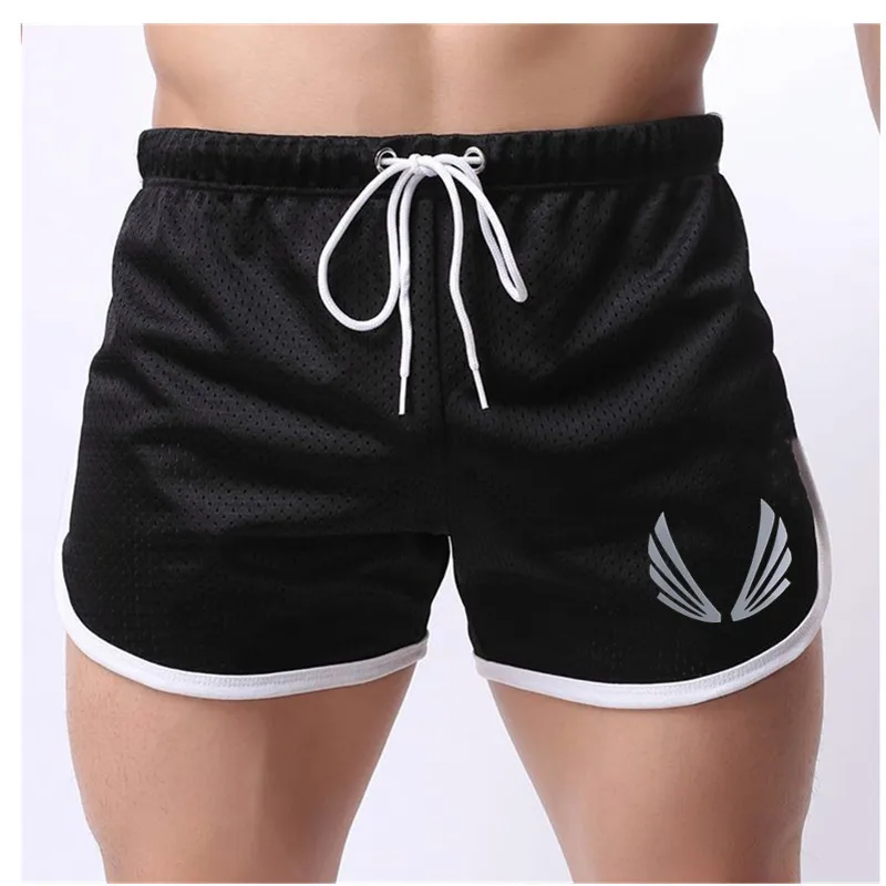 Новые летние мужские тонкие шорты длиной до икры для фитнеса бодибилдинга