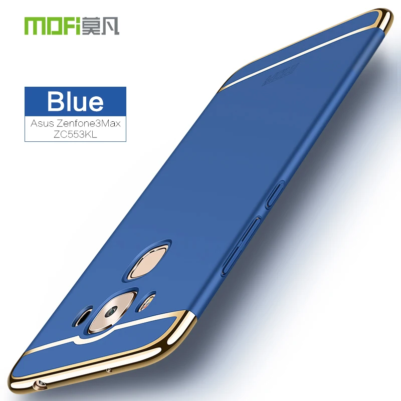 ZC553KL Чехол чехол MOFI жесткая задняя крышка для Asus ZenFone 3 Max ZC553KL задняя крышка funda жесткая для coque ZC553KL защита PC conque - Цвет: Blue