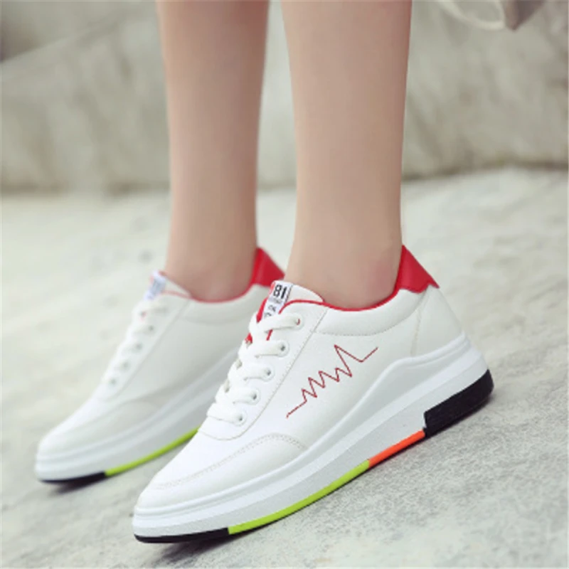 Hot Sale 2018 Lace-up Sports Shoes Women Running Athletic Trainers Outdoor Walking High quality Breathable Zapatos Demujer | Спорт и
