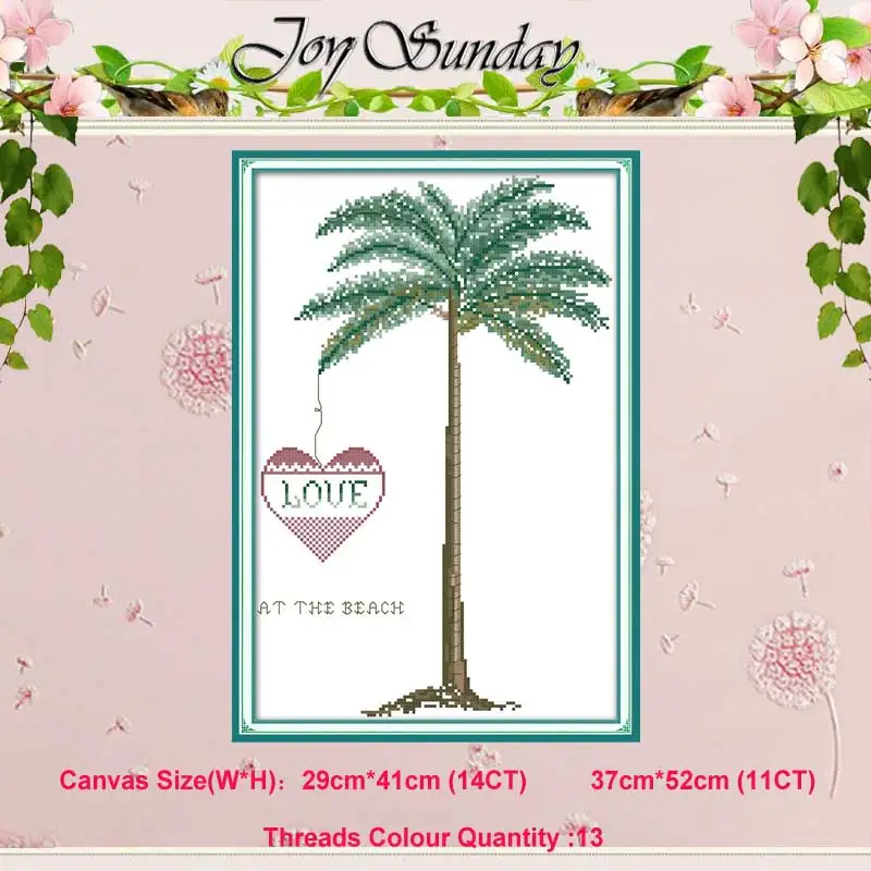 Love tree scenery painting counted 11CT 14CT Cross Stitch Set Wholesale DIY Cross-stitch Kit Embroidery Needlework Home Decor | Дом и сад