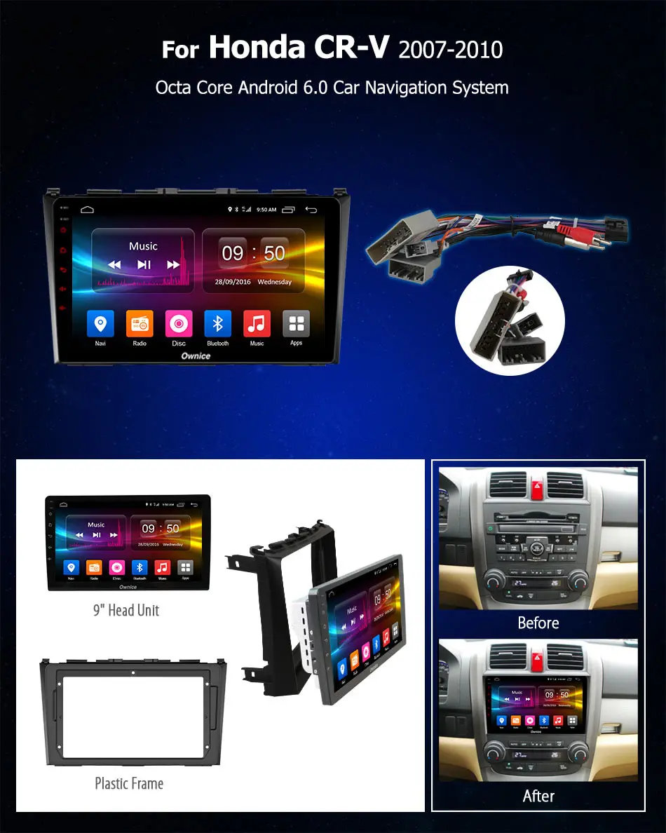 Ownice K1 K2 Octa 8 Core автомобильный DVD gps android 1 32 ГБ для Хонда сrv 2006 2007 2008 2009 2010 2011 Видео
