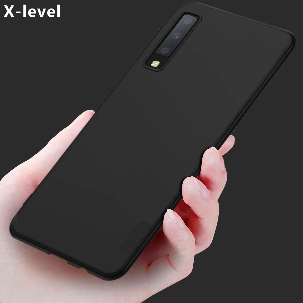 Для Samsung A7 2018 чехол Роскошный ультра тонкий матовый Мягкий ТПУ силиконовый