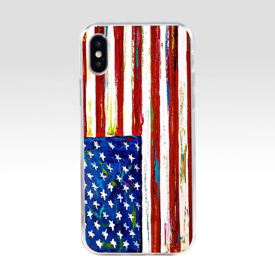 216AQ american flag usa ston Soft Silicone Tpu Cover phone Case for iphone 5 5s se X XR XS Max case | Мобильные телефоны и