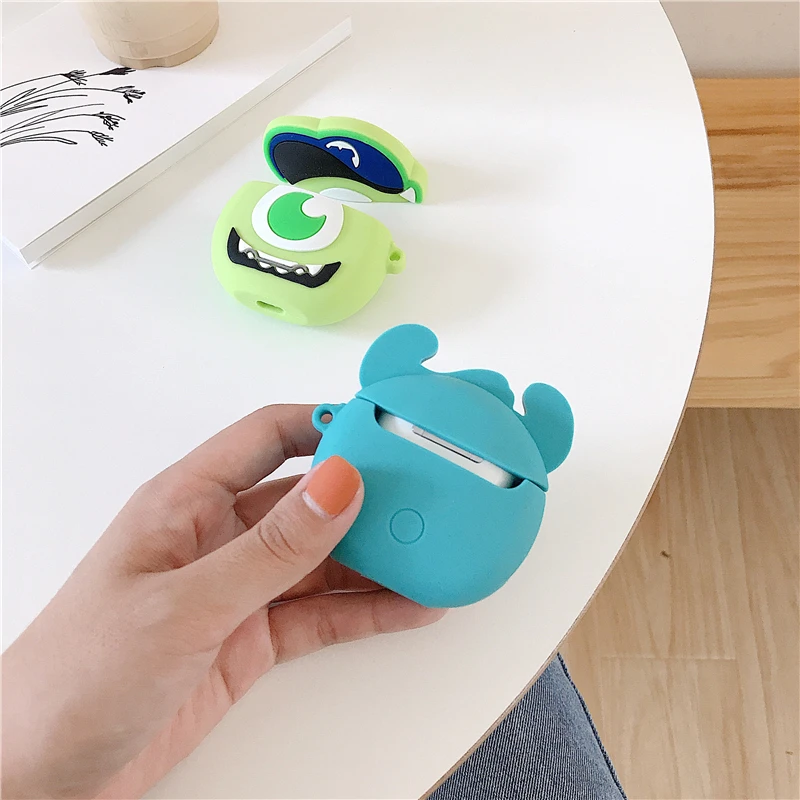Мультфильм 3D кукла Университет Монстров Bluetooth чехол для наушников для Airpods милый Салли микрофон Беспроводная гарнитура игрушка коробка силиконовый чехол