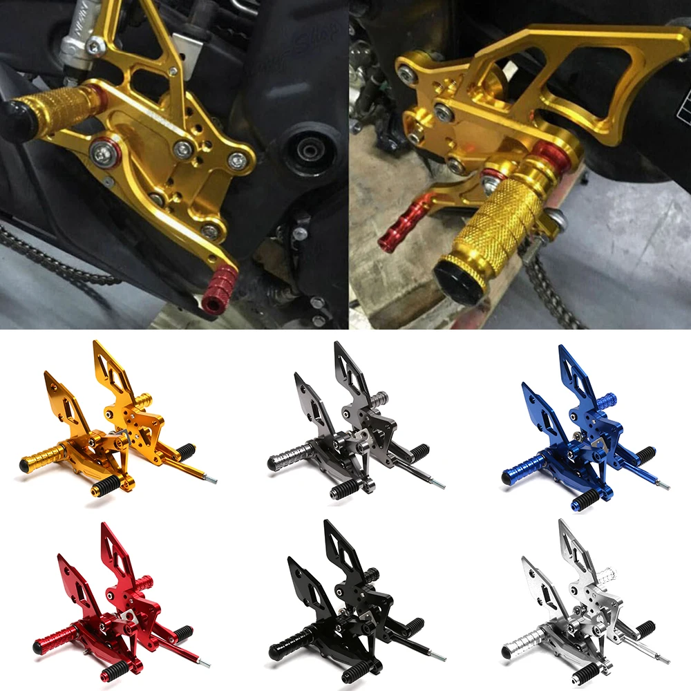 Аксессуары для мотоциклов SMOK CNC Алюминиевые Регулируемые задние комплекты Rearset