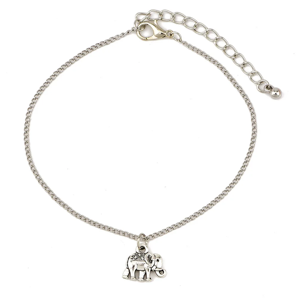 2 Pcs/Set Fashion Bohemian Elephant Tarot Double Layer Leather Anklet Jewelry Beach Accessories for Women | Украшения и