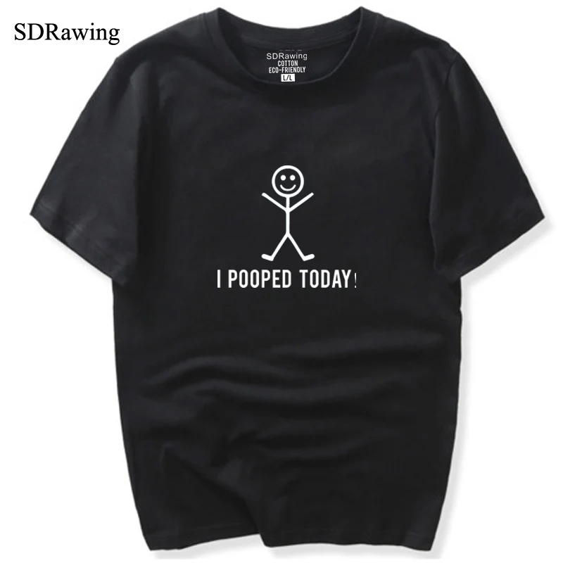 Футболка женская хлопковая Забавный Графический топ с надписью I Pooped Today