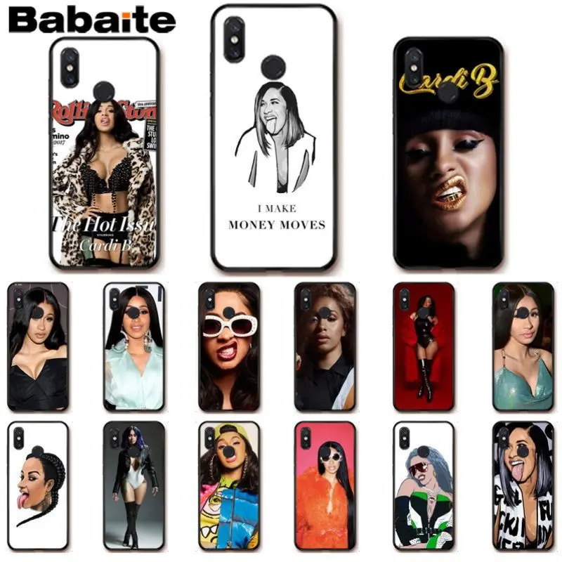 Babaite модный Nova Cardi B язык Тонкий силиконовый чехол для телефона xiaomi mi 8se 6 mi8lite note2 note3
