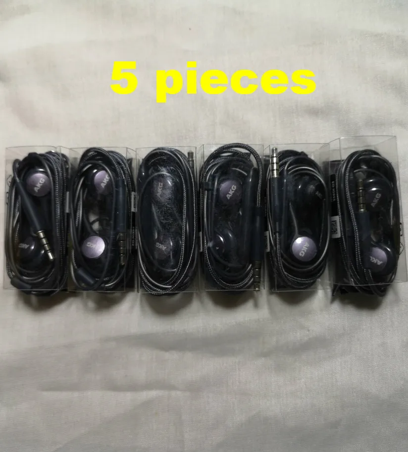 Наушники SAMSUNG AKG EO IG955, 5/10 шт, 3,5 мм, наушники-вкладыши с микрофоном, проводная гарнитура для смартфонов SAMSUNG Galaxy s7 S8 s9 s10 HUAWEI - Цвет: 5 piece black