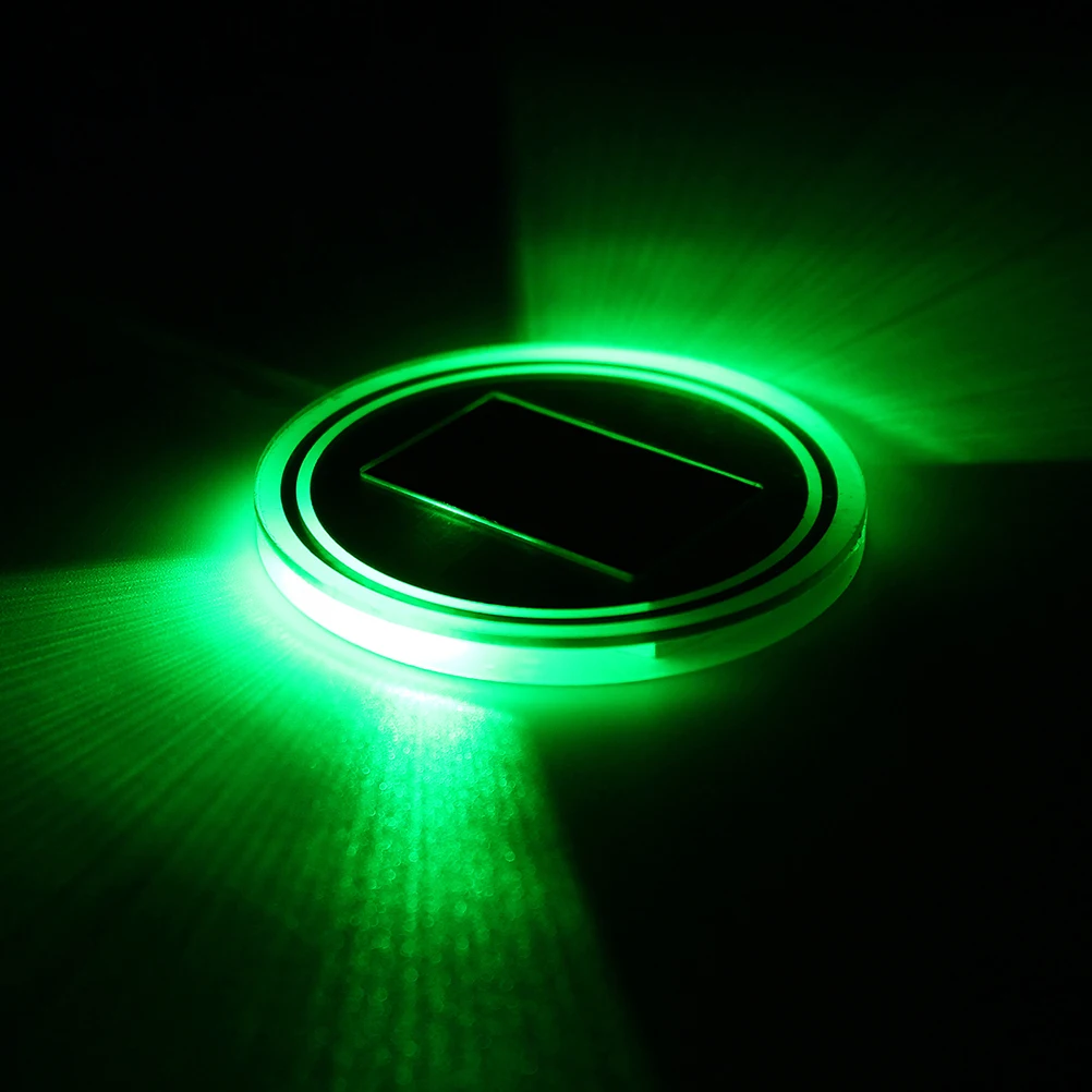 Светодиодный автомобильный держатель на солнечных батареях коврик для напитков